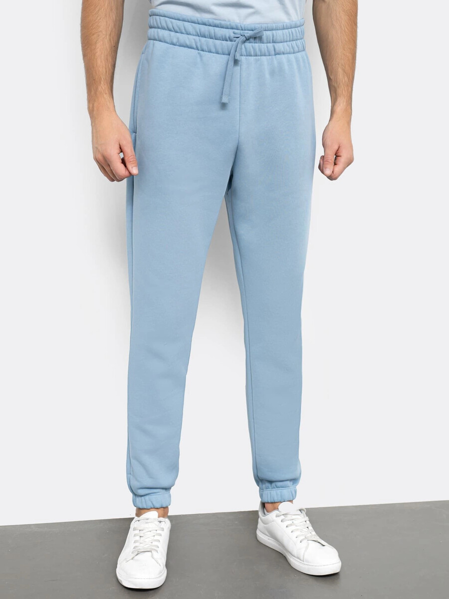 Однотонные брюки из утепленного футера Mark Formelle, цвет джинсовый 07627909 - фото 2