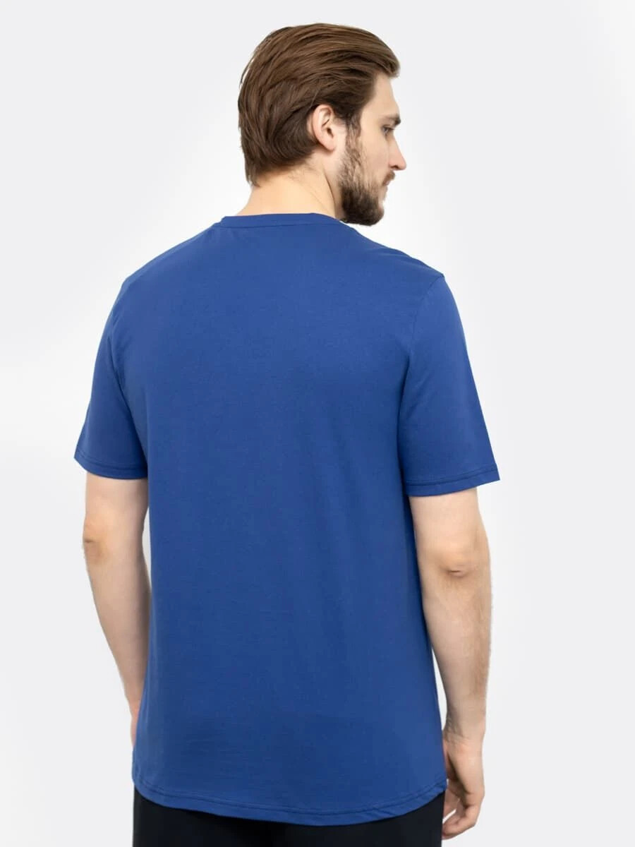 Хлопковая мужская футболка Mark Formelle, цвет синий 07627986 - фото 3