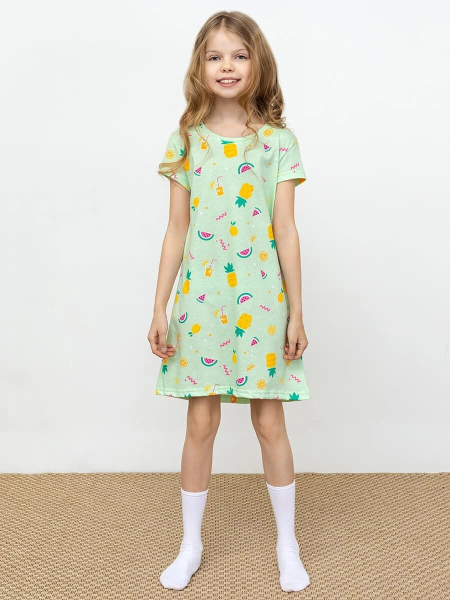 Сорочка ночная для девочек Mark Formelle, цвет фрукты на св.зеленом 07628090 - фото 2
