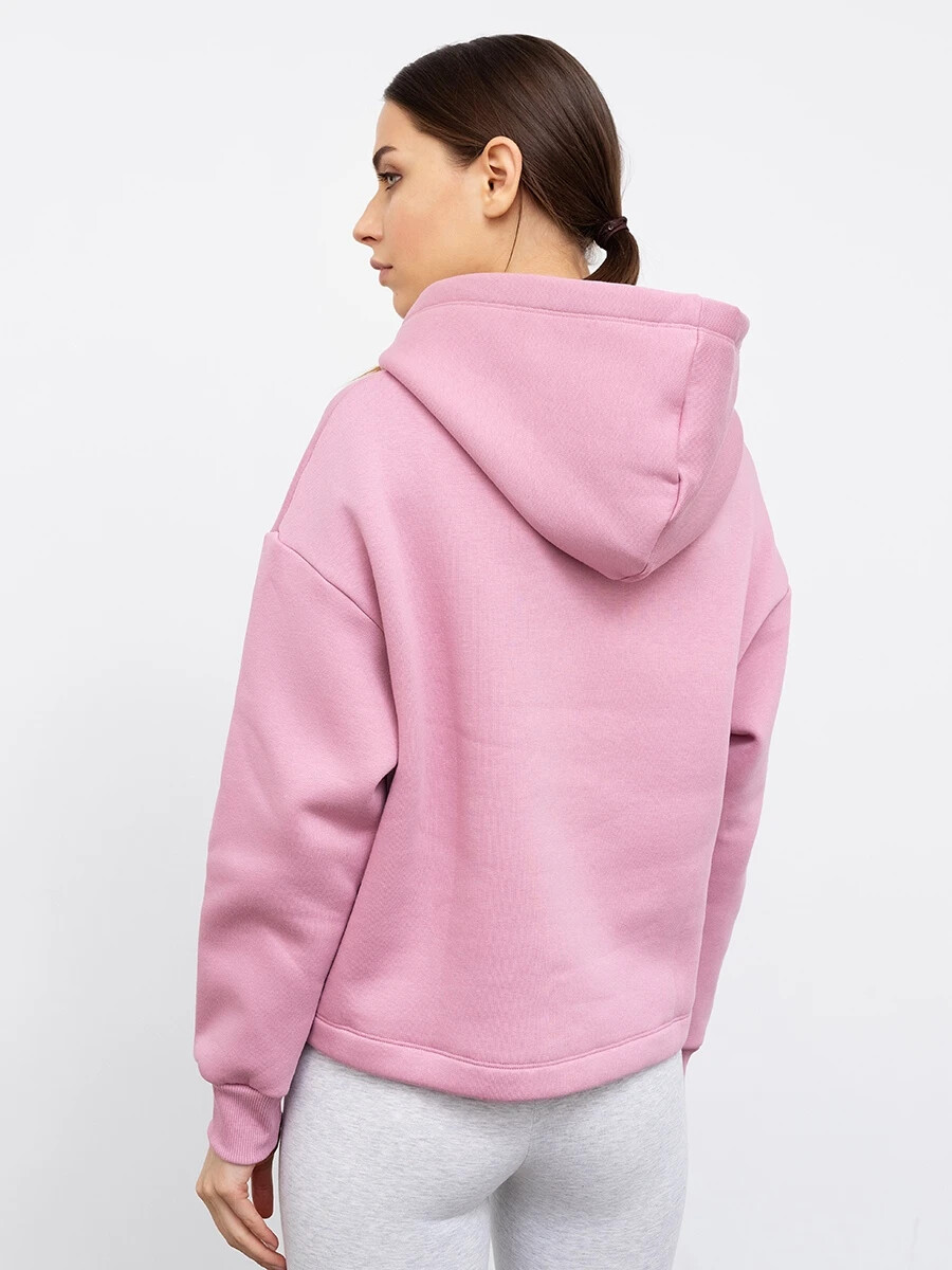фото Укороченное худи женское в лиловом цвете mark formelle
