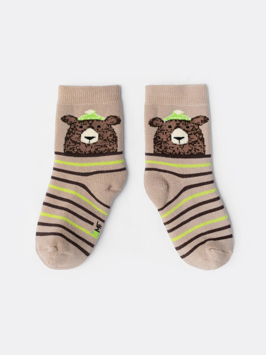 Носки детские носки мужские черные с рисунком в виде медведя