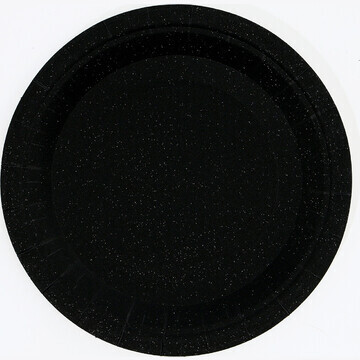 Тарелки бумажные, 6 шт, цвет черный
