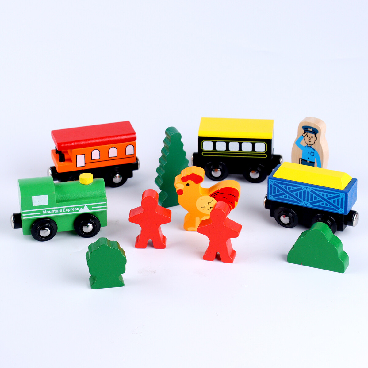 Набор деталей для ж/д развивающая игрушка азбукварик паровозик talky blocks кнопочка 10 деталей