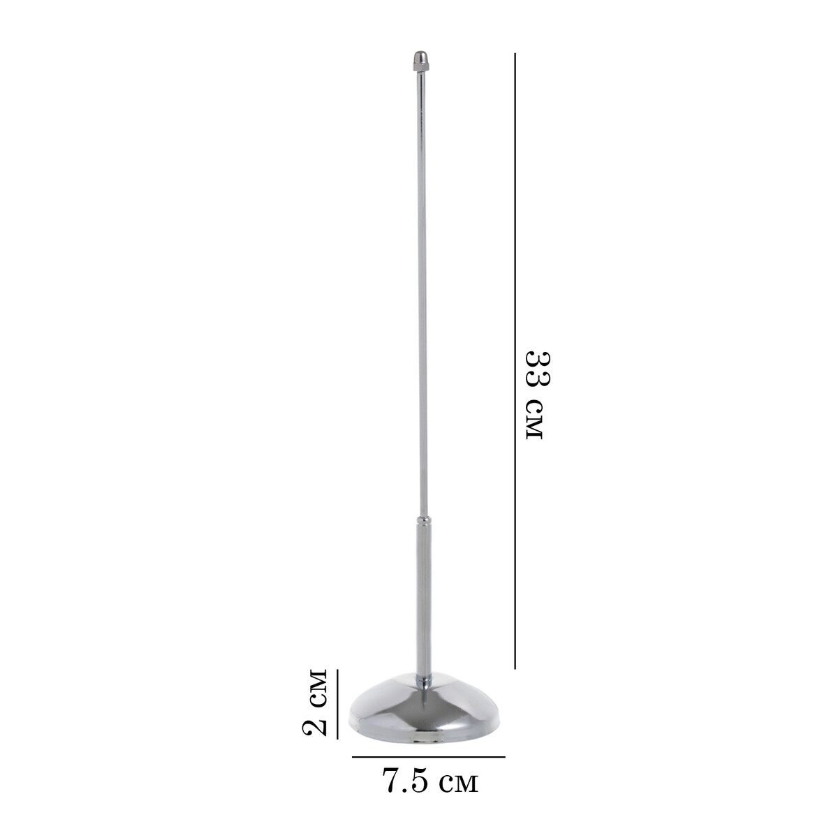 

Флагшток настольный, 33 х 7.5 см, Серебристый