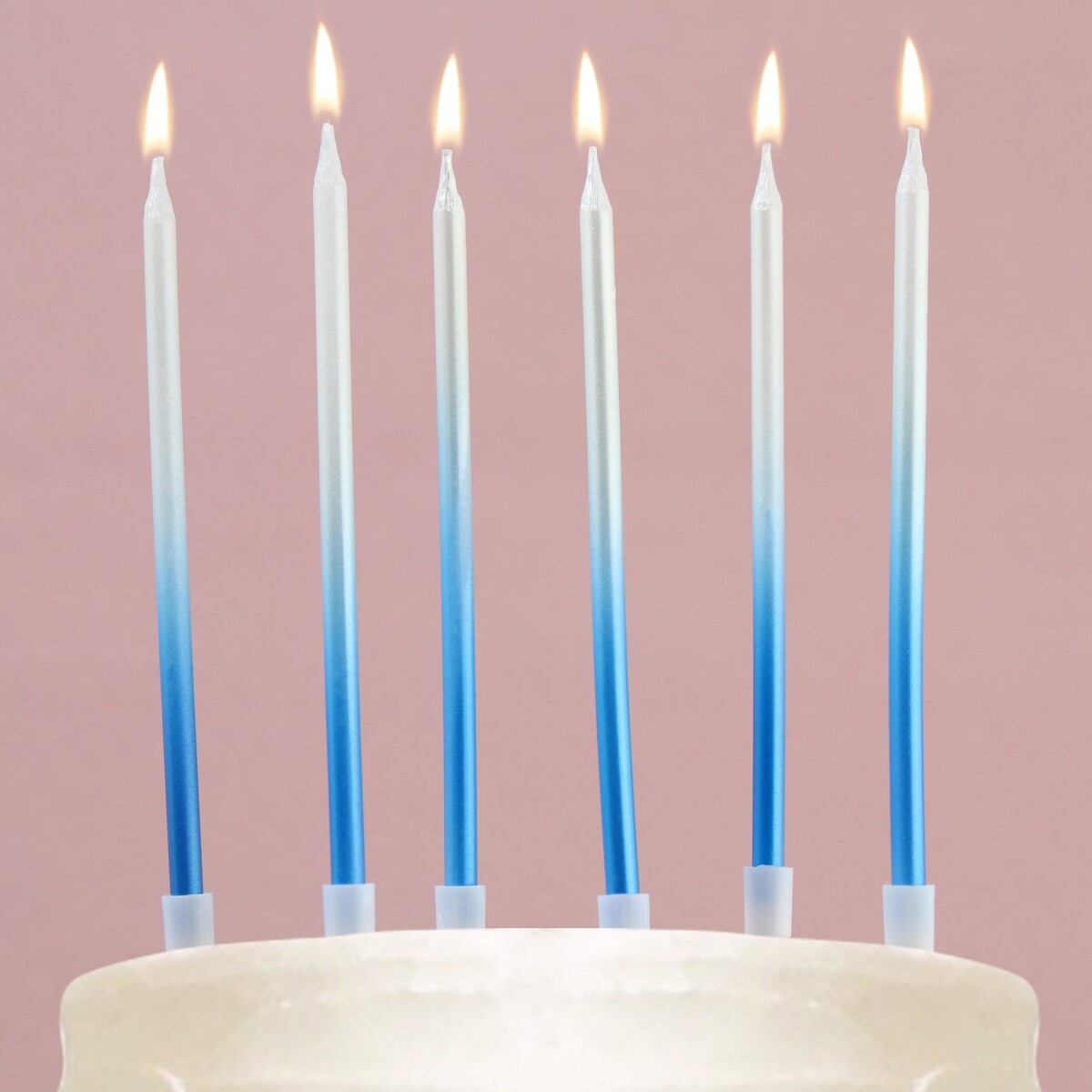 Свечи для торта, розовые и золотые , 16 шт., 5 х 6,5 см. фитиль с держателем двойной для свечи дерево 1х5 см