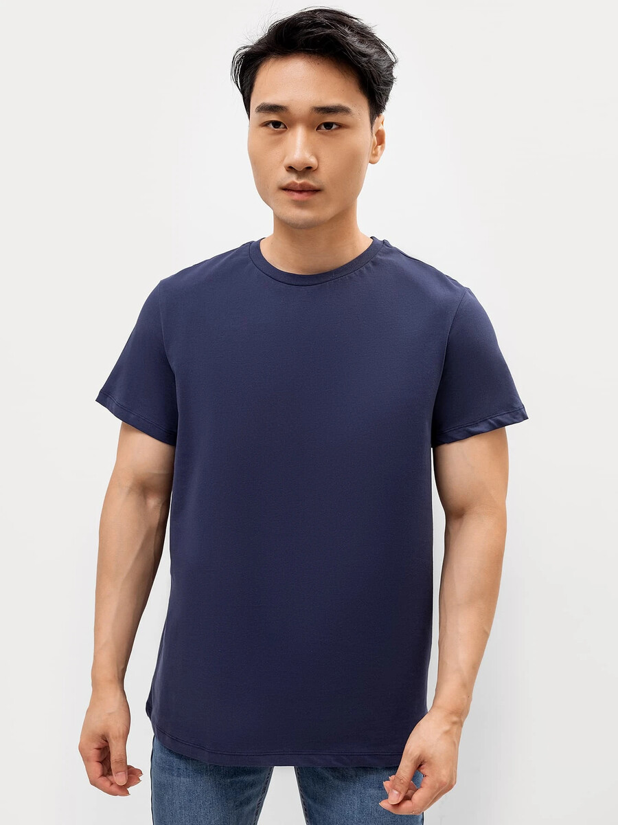 Базовая однотонная футболка в морском оттенке футболка мужская базовая в оттенке морской волны