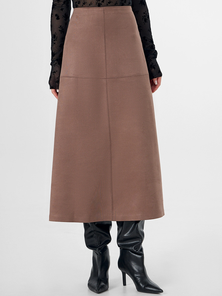 

Юбка женская бежевая, Коричневый;тауп