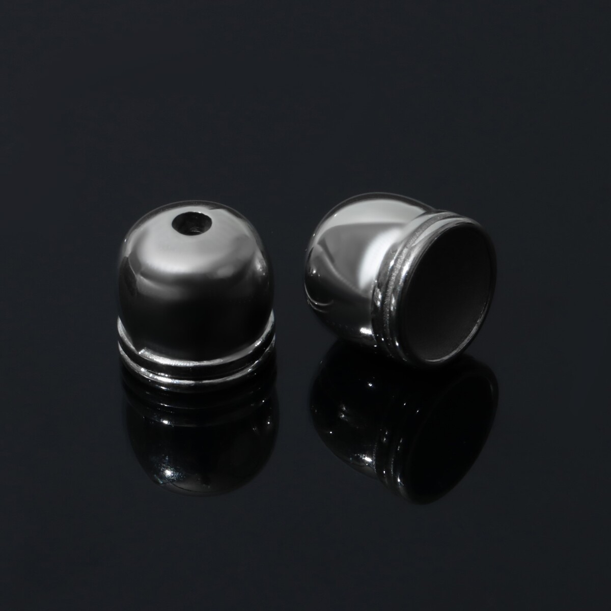 Концевик-шапочка клеевой 1,2×1,2×1,2 см, (набор 20 шт.), цвет серебро замок концевик магнитный l 20мм вн d 9мм набор 2шт серебро