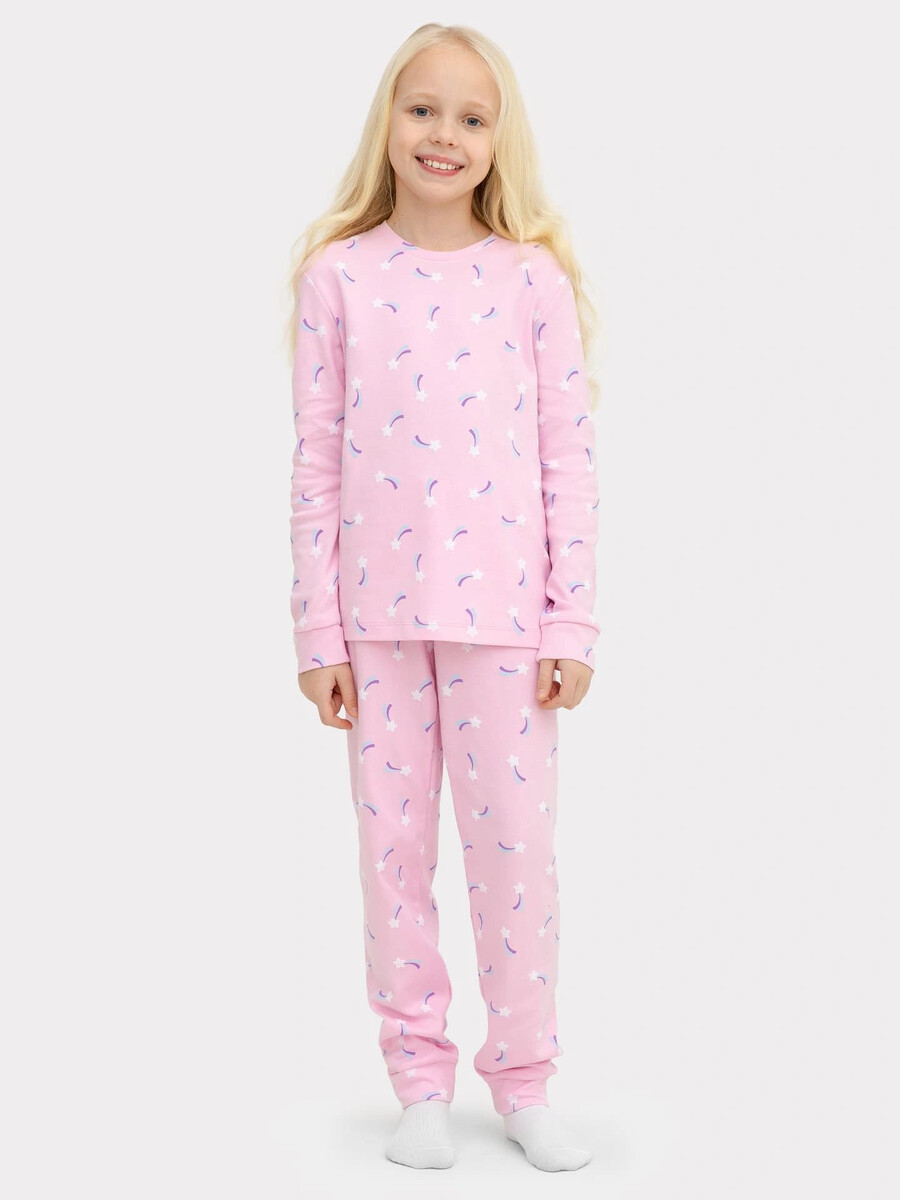 Комплект для девочек (джемпер, брюки) платье для девочек с декоративными крылышками в розовом оттенке
