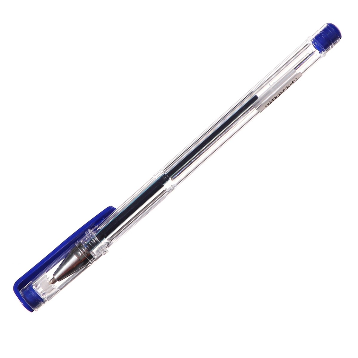 Набор гелевых ручек 50 штук, 0.5 мм, синий стержень, прозрачный корпус, штрихкод на штуке внешний корпус для hdd 3 5 orico 3139c3 прозрачный