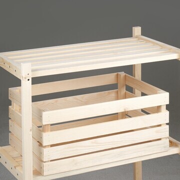 Ящик деревянный для стеллажей 50х35х23 с