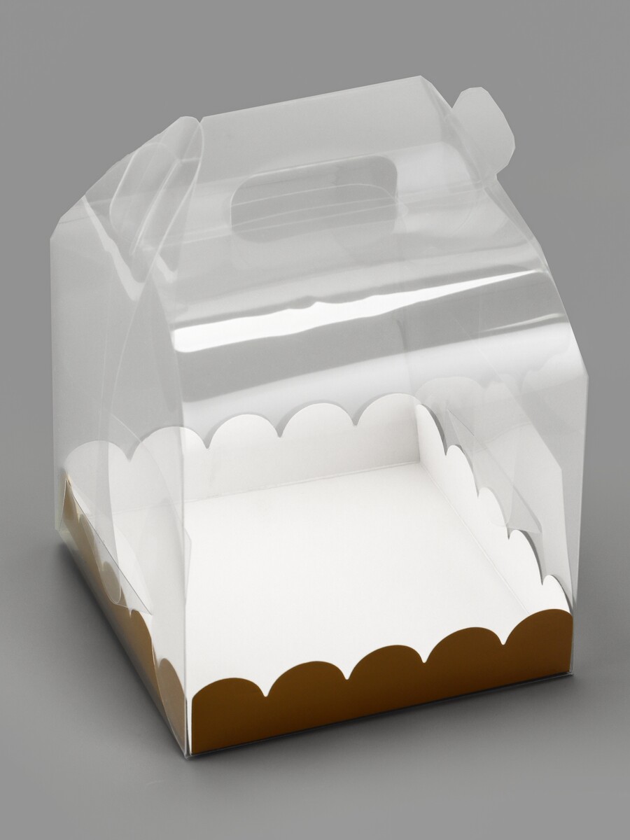 

Pvc коробка для бенто - торта 14×14×12 см, Прозрачный