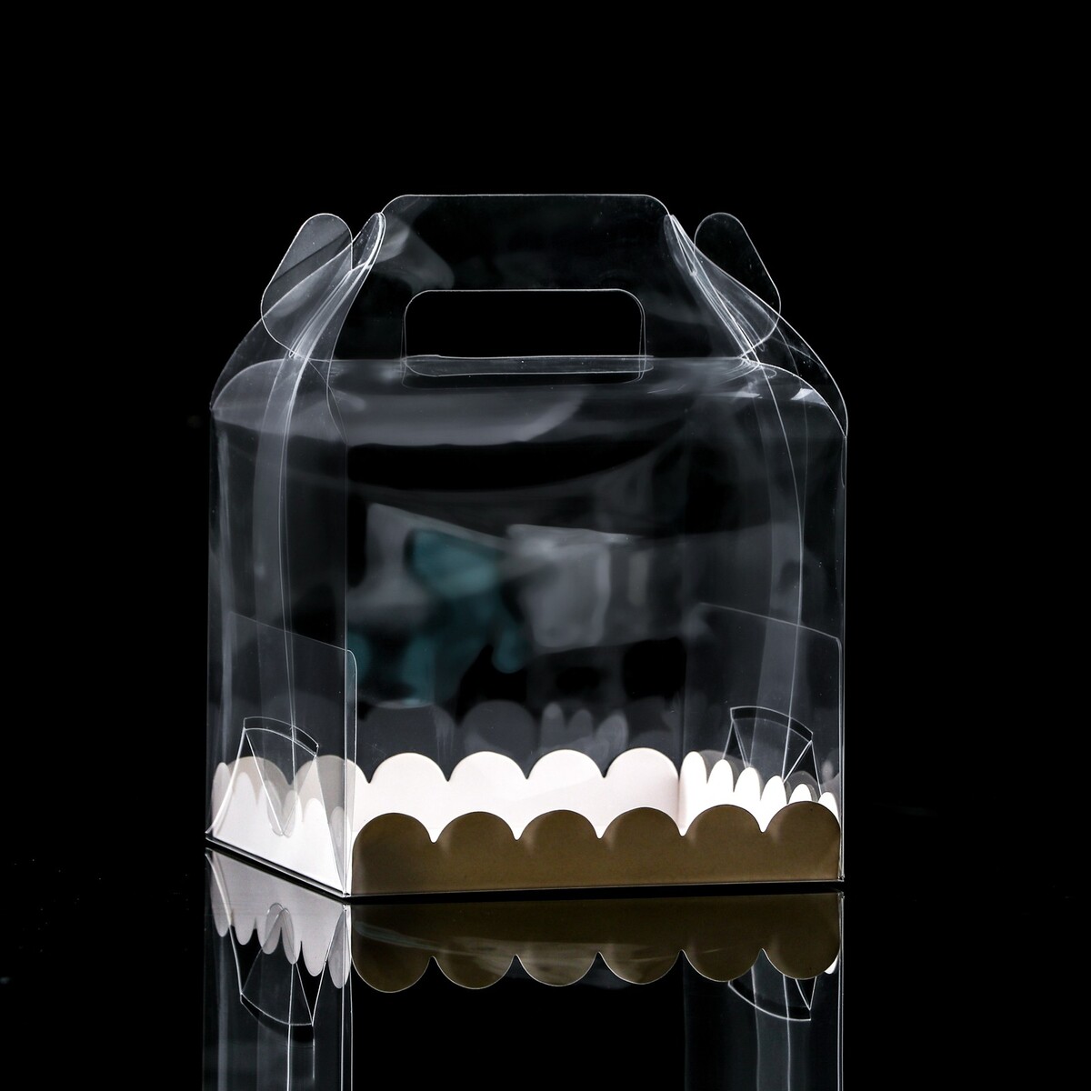Pvc коробка для бенто-торта 14 х 14 х 12 см No brand, цвет прозрачный