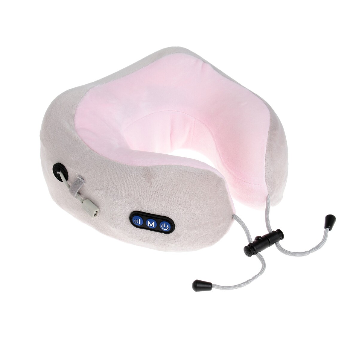 Массажная подушка luazon lem-06, 3.7 вт, 2 вида массажа, ик- подогрев, акб, розовая вигвамия подушка для отдыха и сна для беременных