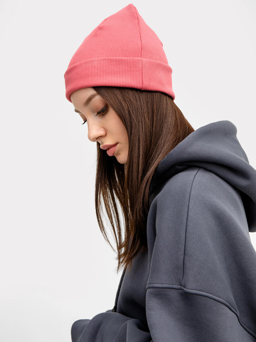 фото Шапка молодежная бини розовая mark formelle