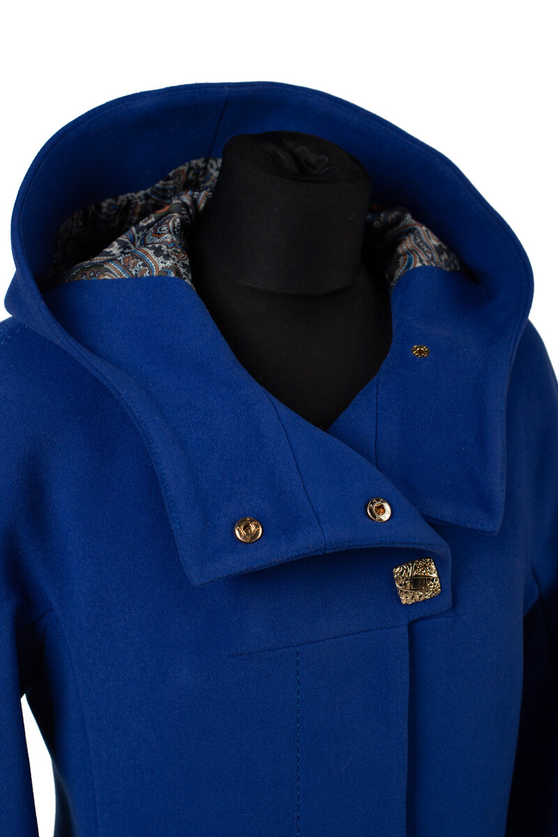 Пальто женское демисезонное EL PODIO, размер 42, цвет василек 07739504 - фото 4