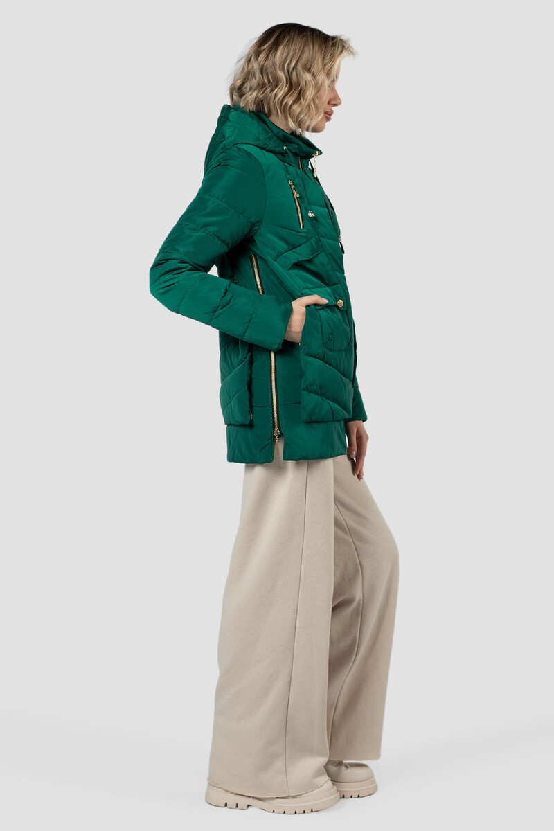 Куртка демисезонная (синтепон 150) EL PODIO, размер 42, цвет зеленый 07739587 - фото 2