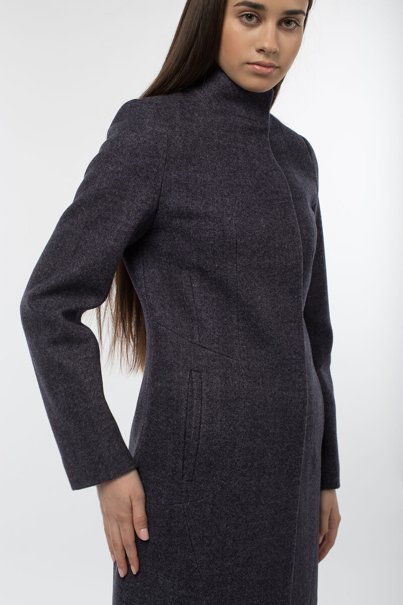 Пальто женское демисезонное EL PODIO, размер 42, цвет серый 07739628 - фото 5