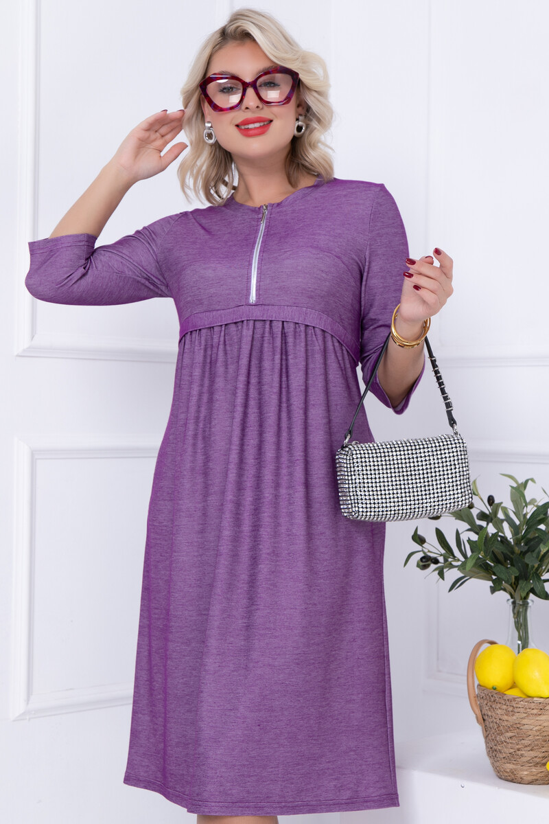 Платье BELLOVERA, размер 44, цвет фиолетовый 07742187 - фото 2