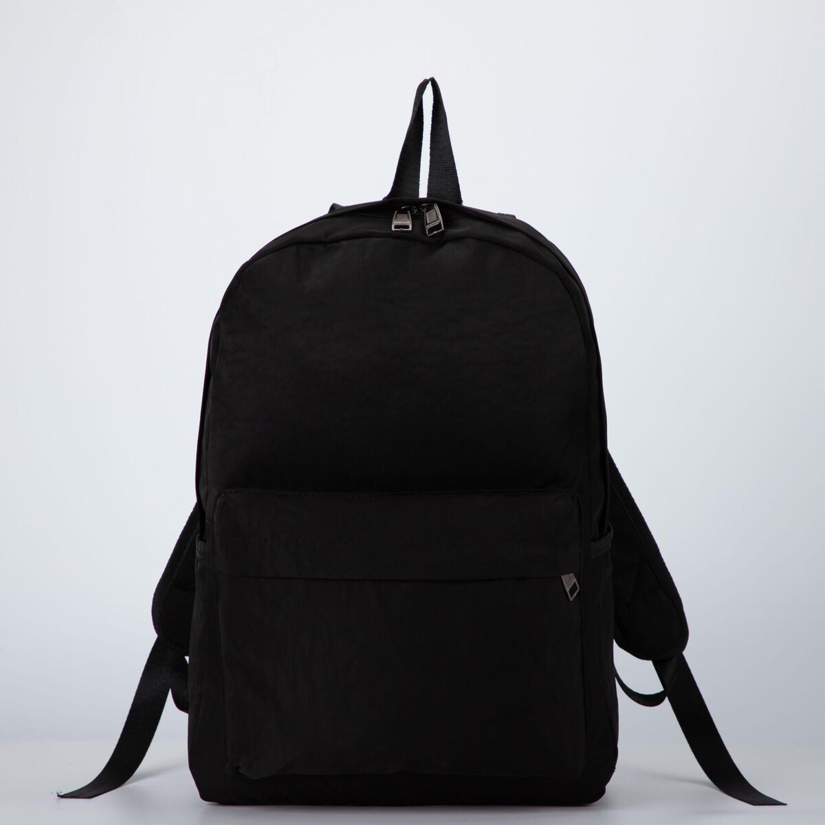 Рюкзак молодежный из текстиля, наружный карман, цвет черный рюкзак школьный на молнии из текстиля наружный карман белый