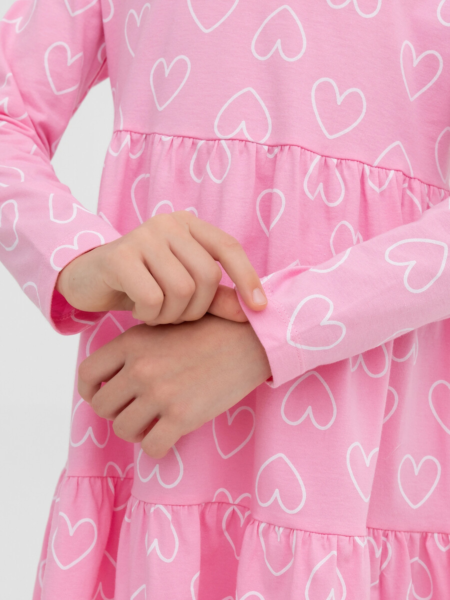 фото Платье для девочек розовое с сердечками mark formelle