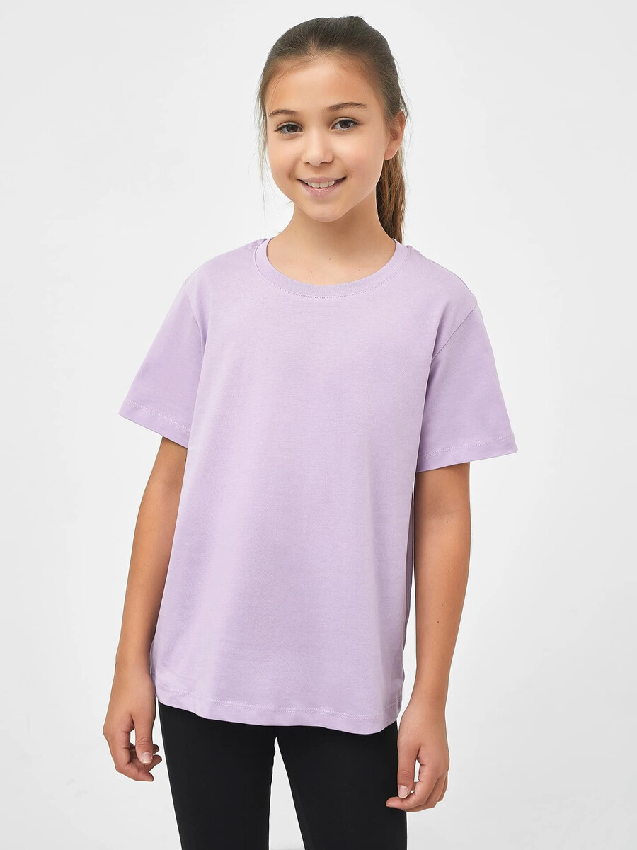 Футболка оверсайз для девочек фиолетовая однотонная футболка оверсайз из коллекции kamchatka