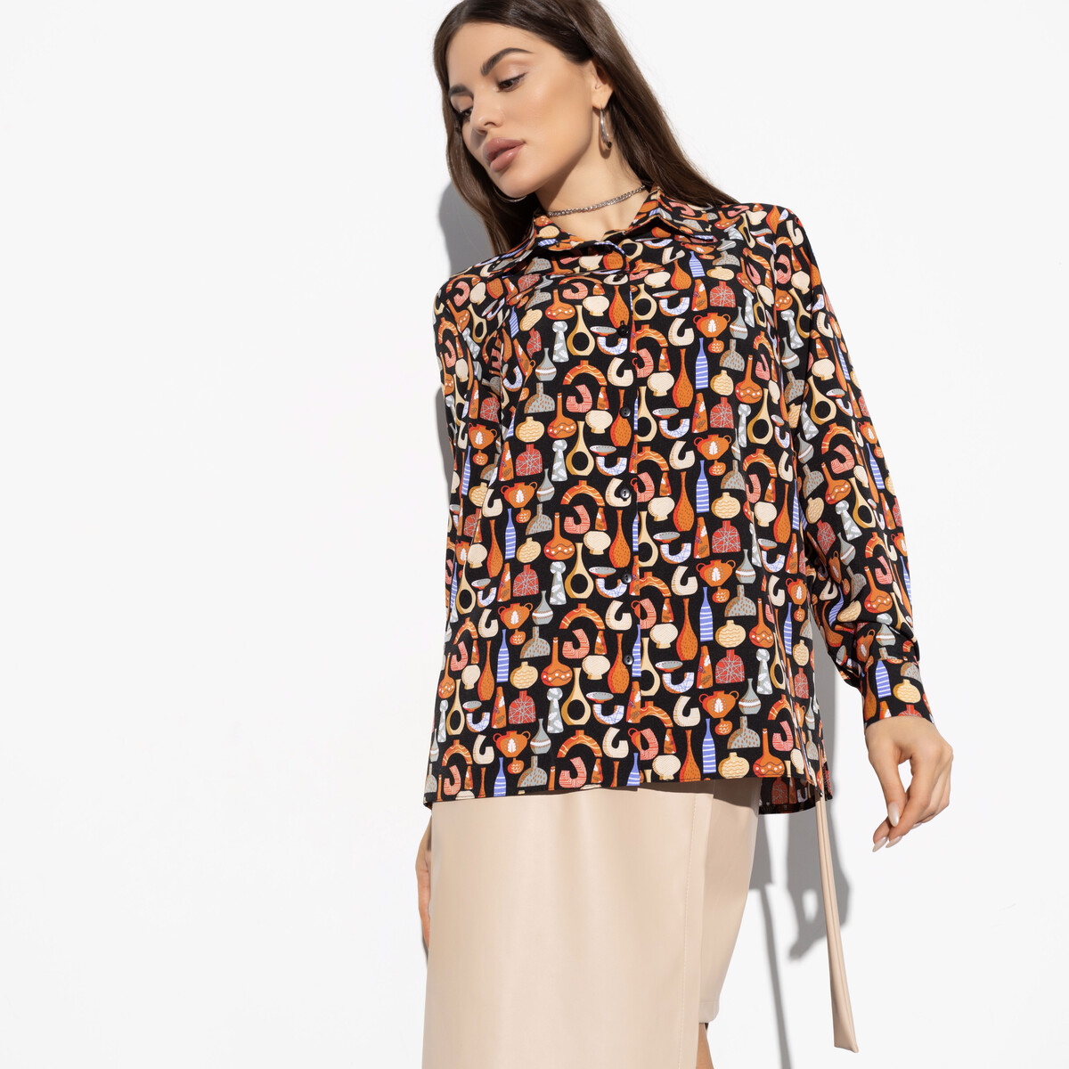 Рубашка CHARUTTI, размер 42, цвет разноцветный