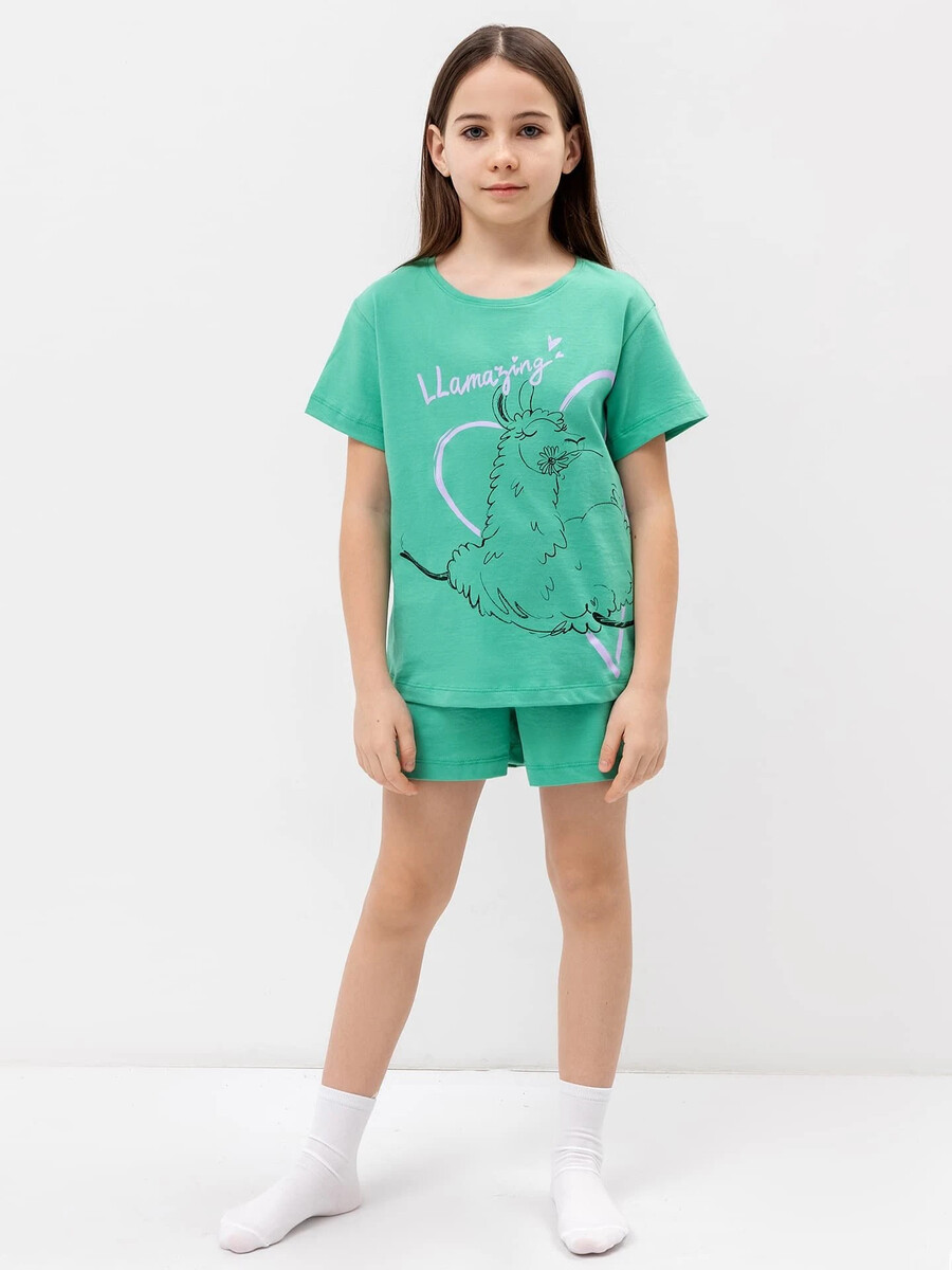 фото Комплект для девочек (футболка, шорты) mark formelle