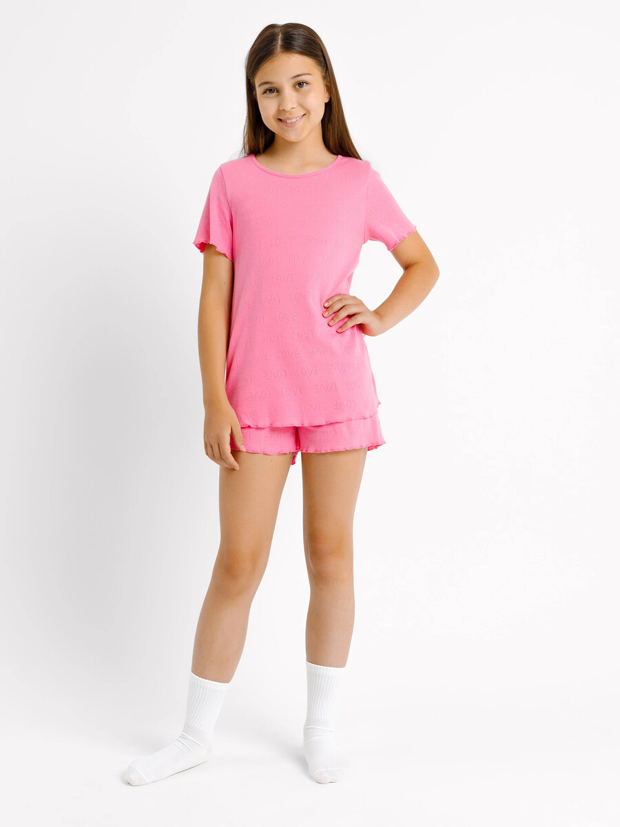 Пижама для девочек (футболка, шорты)