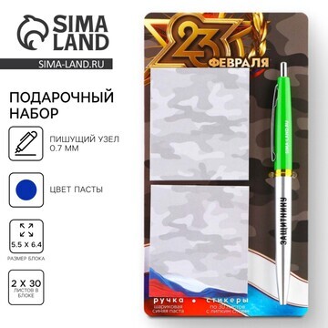 Подарочный набор, стикеры 2×30 л., ручка