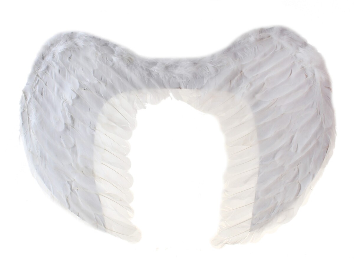 Крылья ангела, на резинке, 65 × 40 см, белые крылья ангела на резинке белый