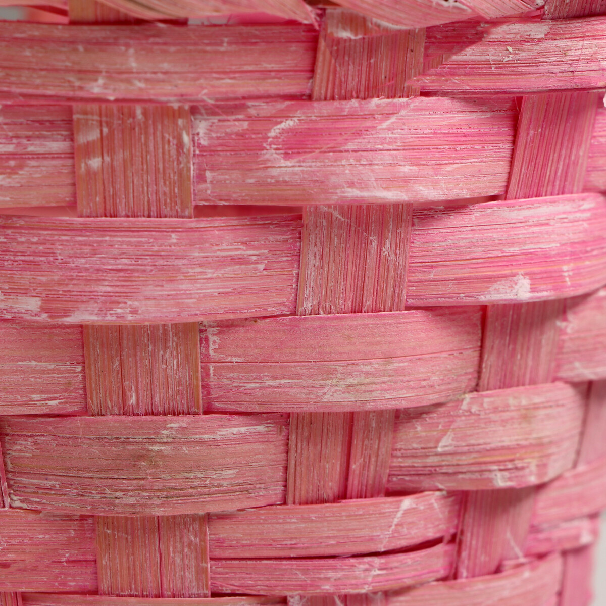 Корзина плетеная, d13 x h9,5/28см, бамбук, светло-розовая No brand 08026643 - фото 5
