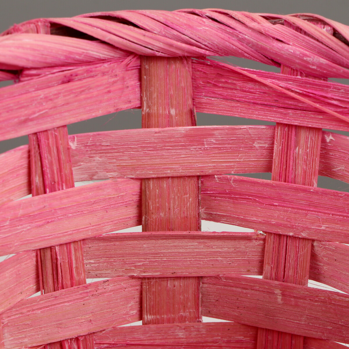 Корзина плетеная, d13 x h9,5/28см, бамбук, светло-розовая No brand 08026643 - фото 4