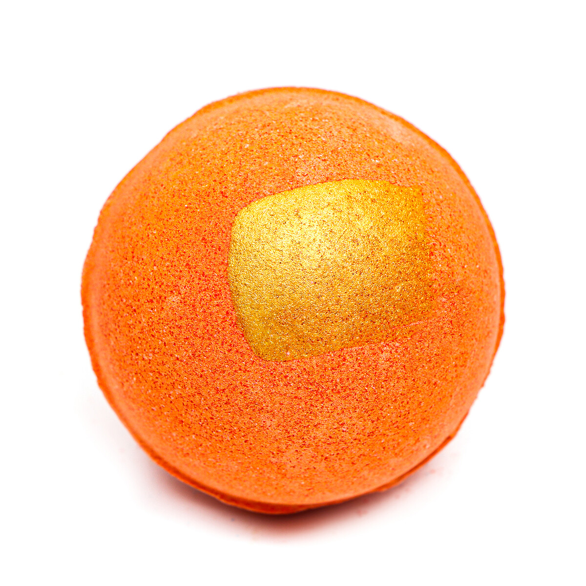 Бомбочка для ванны, оранжевая, с золотой полоской, 110 г бомбочка для ванны с твердой пеной бадьяном апельсином и гвоздикой оранжевый