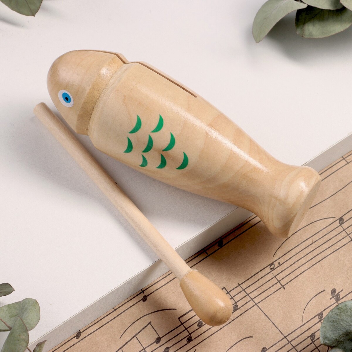 Музыкальный инструмент гуиро music life деревянный, рыбки музыкальный инструмент гуиро music life деревянный