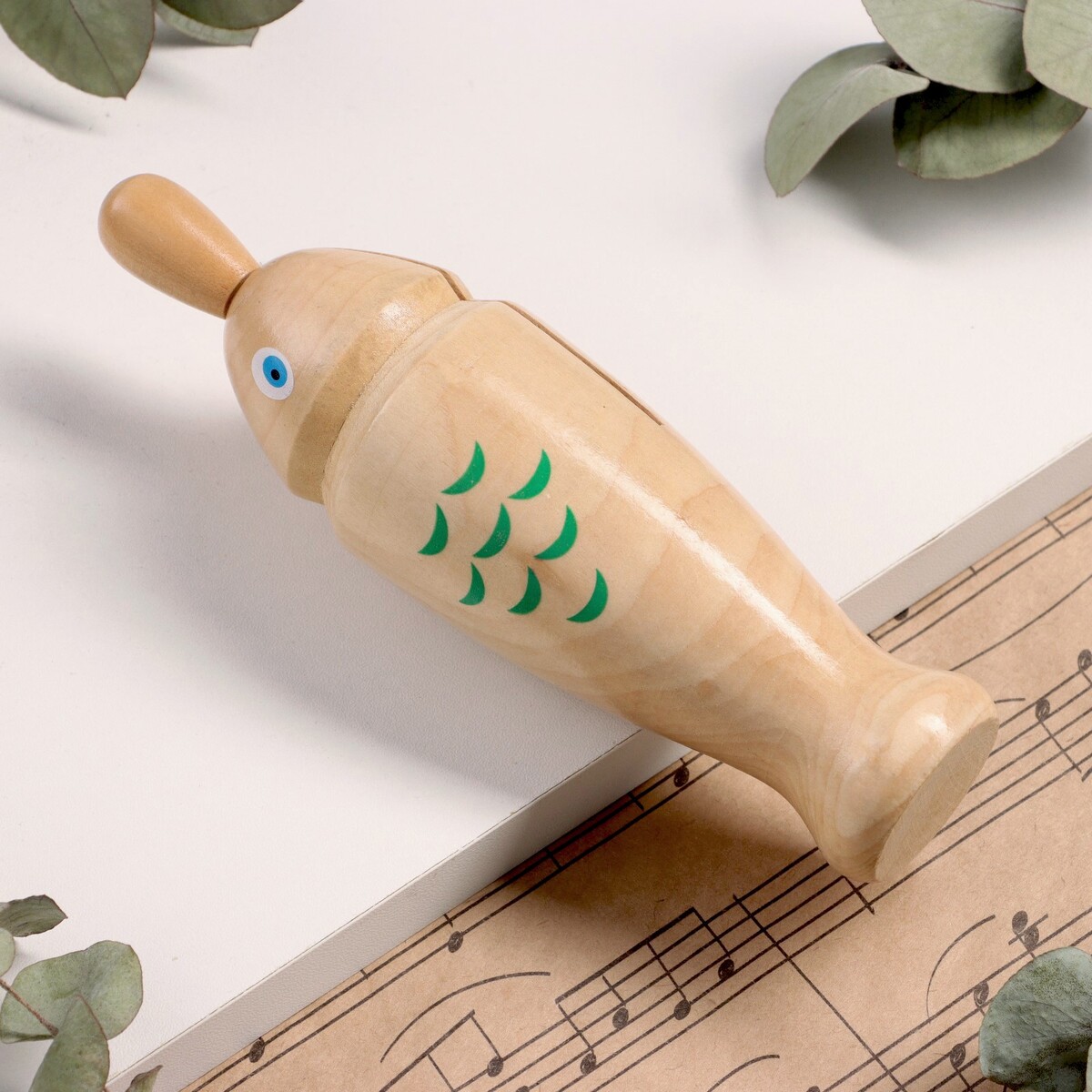 Музыкальный инструмент гуиро music life деревянный, рыбки Music Life 08029624 - фото 2