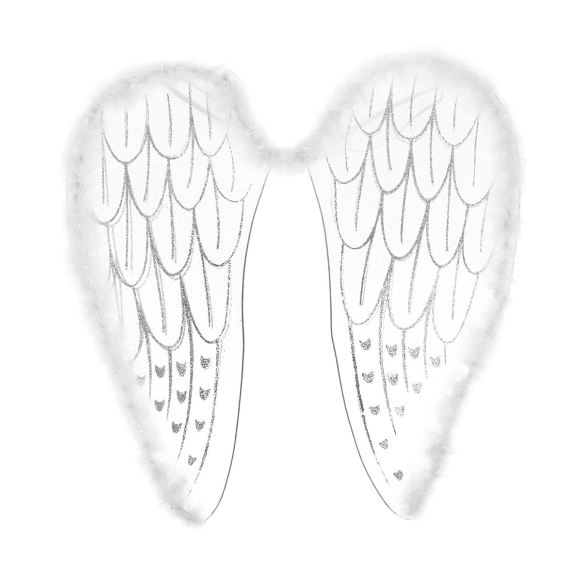 Крылья крылья ангела 40×35 см на резинке белый