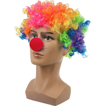 Набор клоуна: парик объемный цветной, но