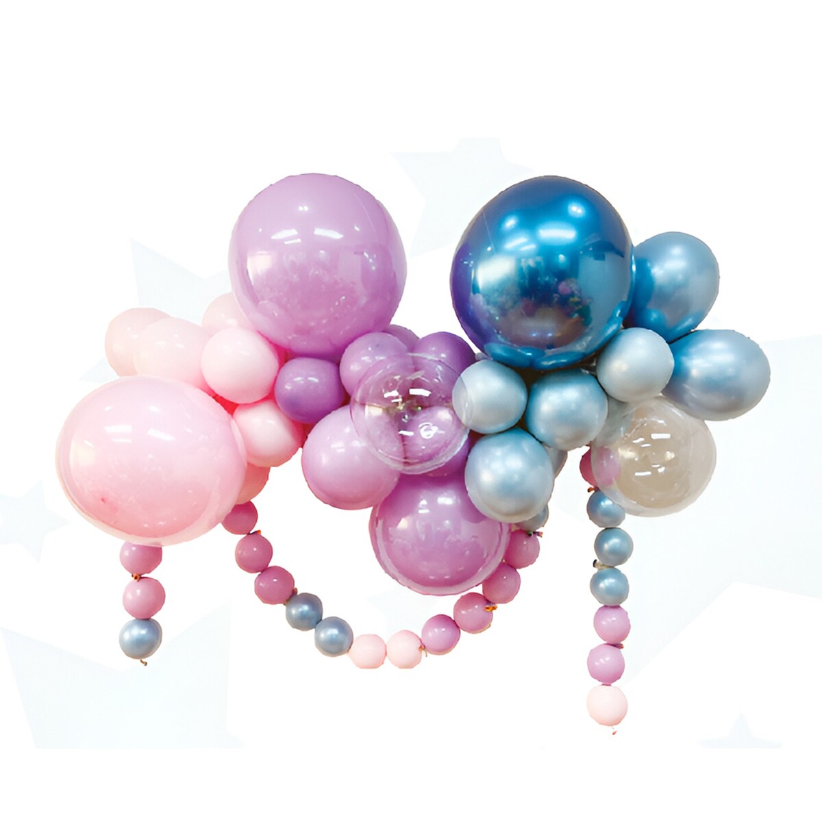 Набор для создания композиций из воздушных шаров, набор 52 шт., розовый, фиолетовый, синий набор шнурков для обуви 6 шт силиконовые плоские 13 мм 9 см фиолетовый