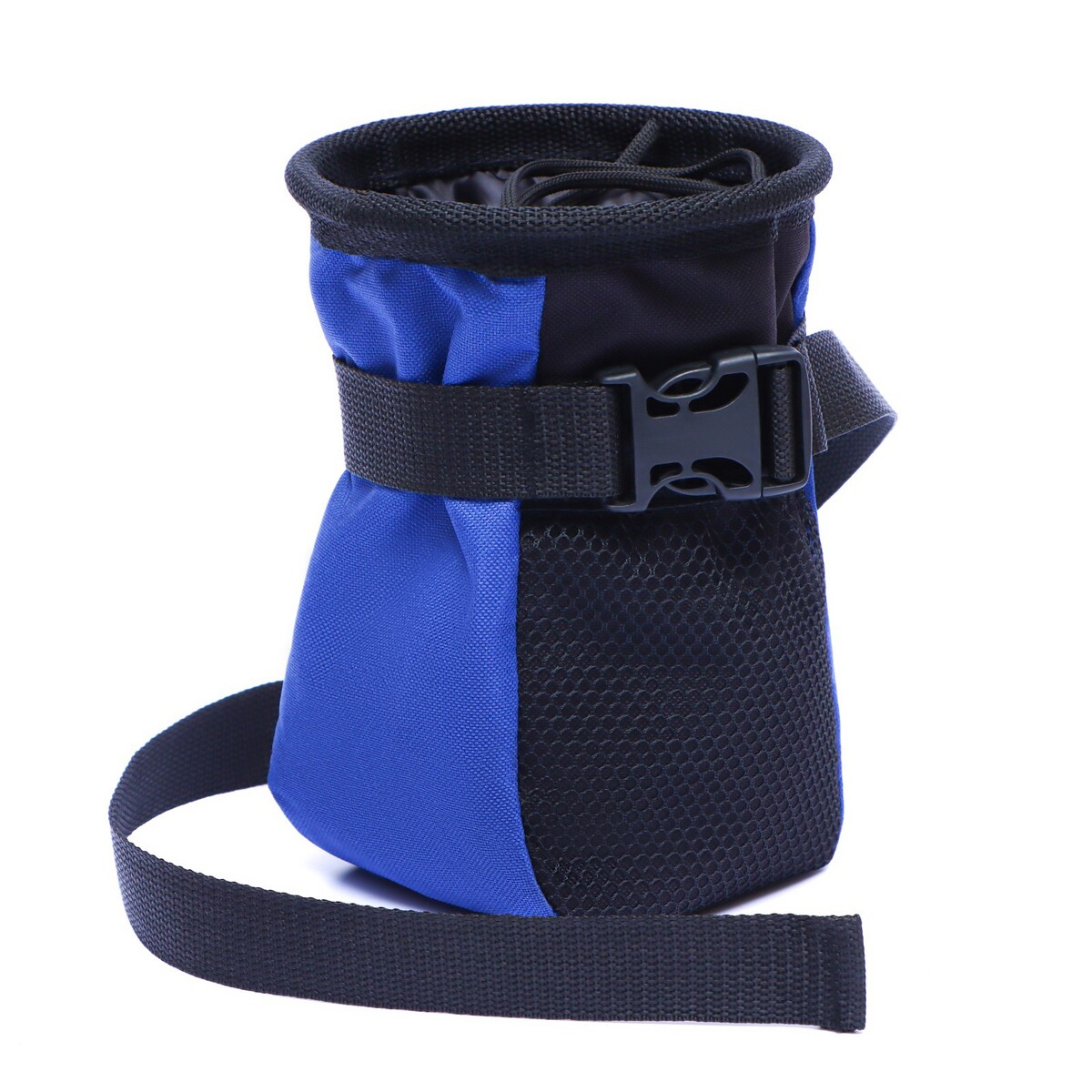 Дрессировочная сумочка для лакомств с ремнем для крепления на пояс, синяя сумка для лакомств с карманом для пакетов 18 х 10 х 18 см синяя