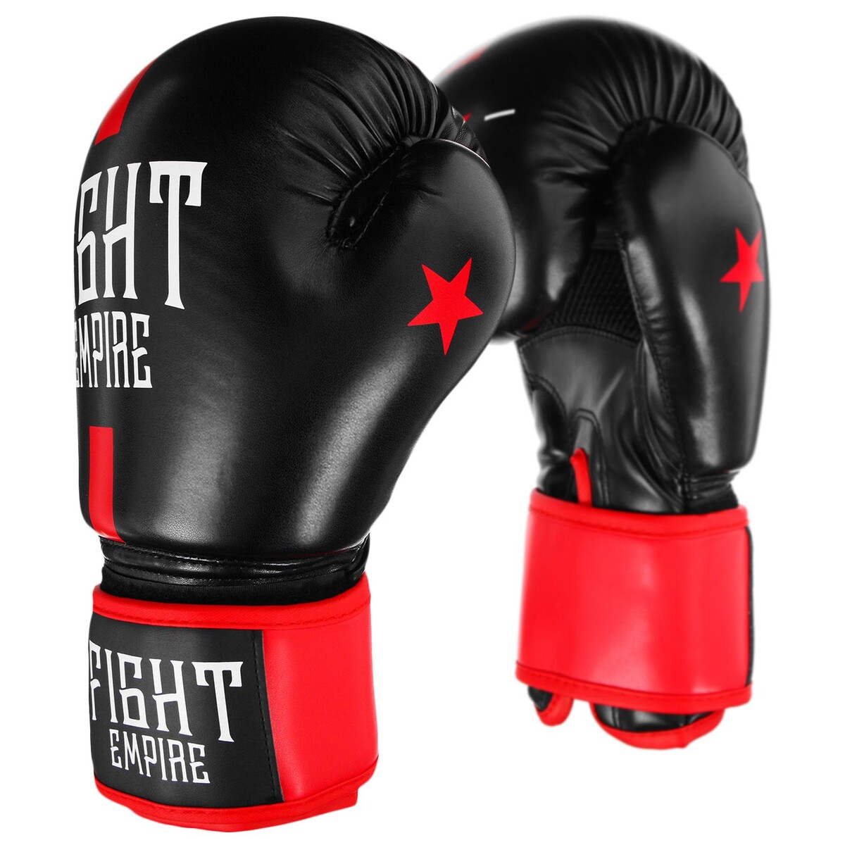 фото Перчатки боксерские соревновательные fight empire, 10 унций, цвет черный/красный