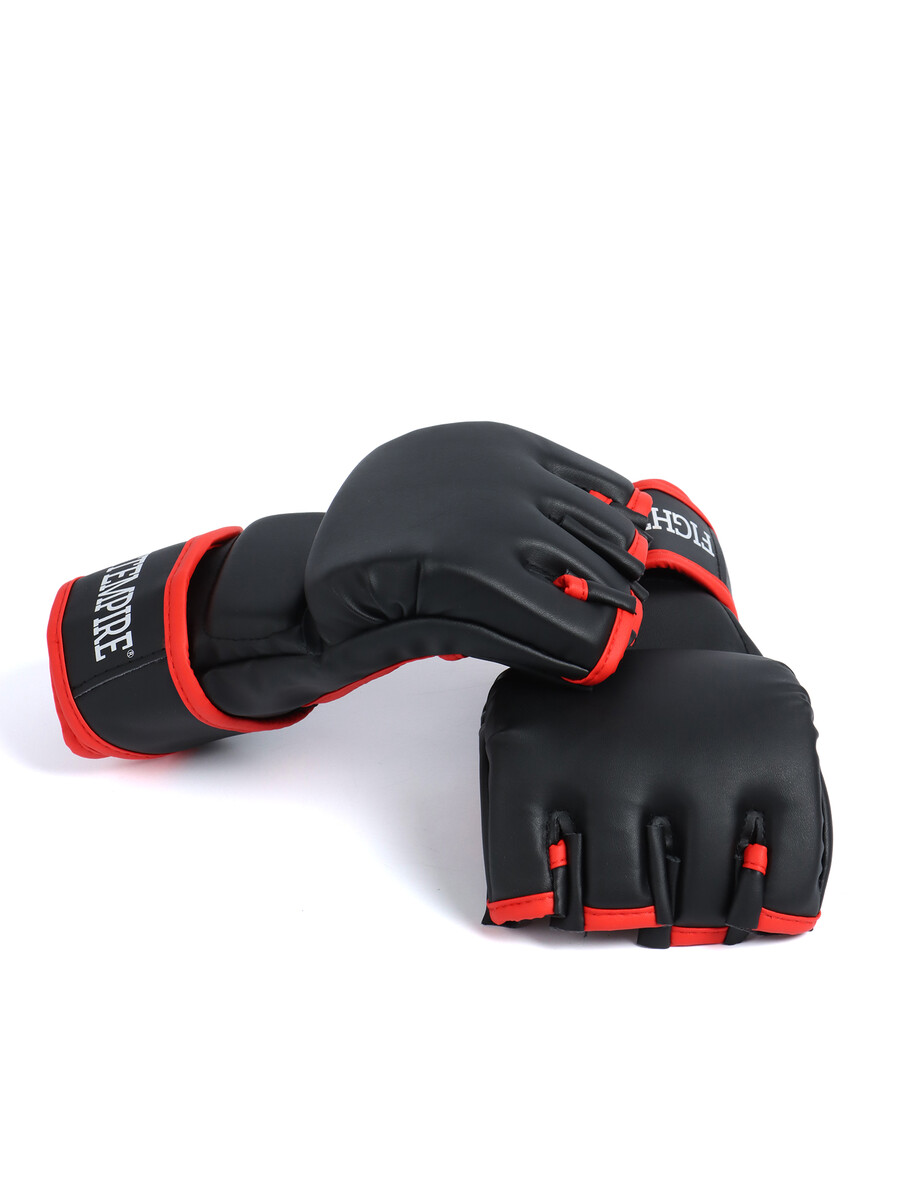 

Перчатки для мма тренировочные fight empire, р. l, черные с красным, Черный;красный