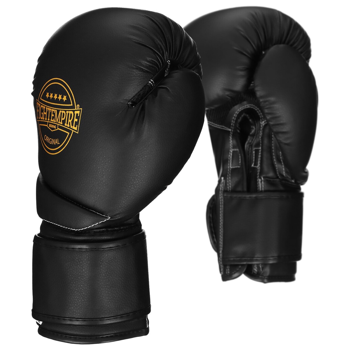 Перчатки боксерские fight empire, platinum, черно-белые, размер 8 oz