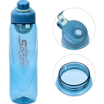 Бутылка для воды, 1 л, sport, голубая
