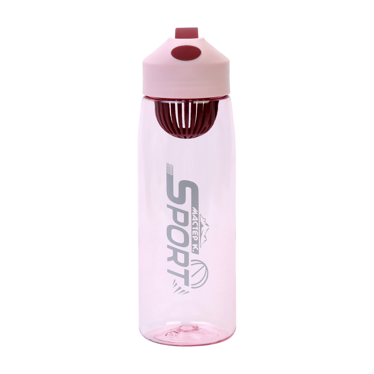 Бутылка для воды, 550 мл, sport, розовая