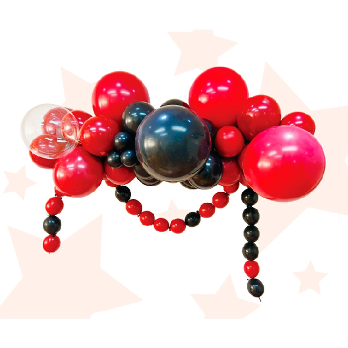Набор для создания композиций из воздушных шаров, набор 52 шт., черный, бордо aqua crystals набор для творчества студия создания кристаллов делюкс
