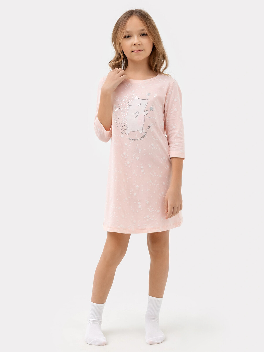 Сорочка ночная для девочек розовая со звездами Mark Formelle, цвет звезды на розовом 08169040 - фото 2
