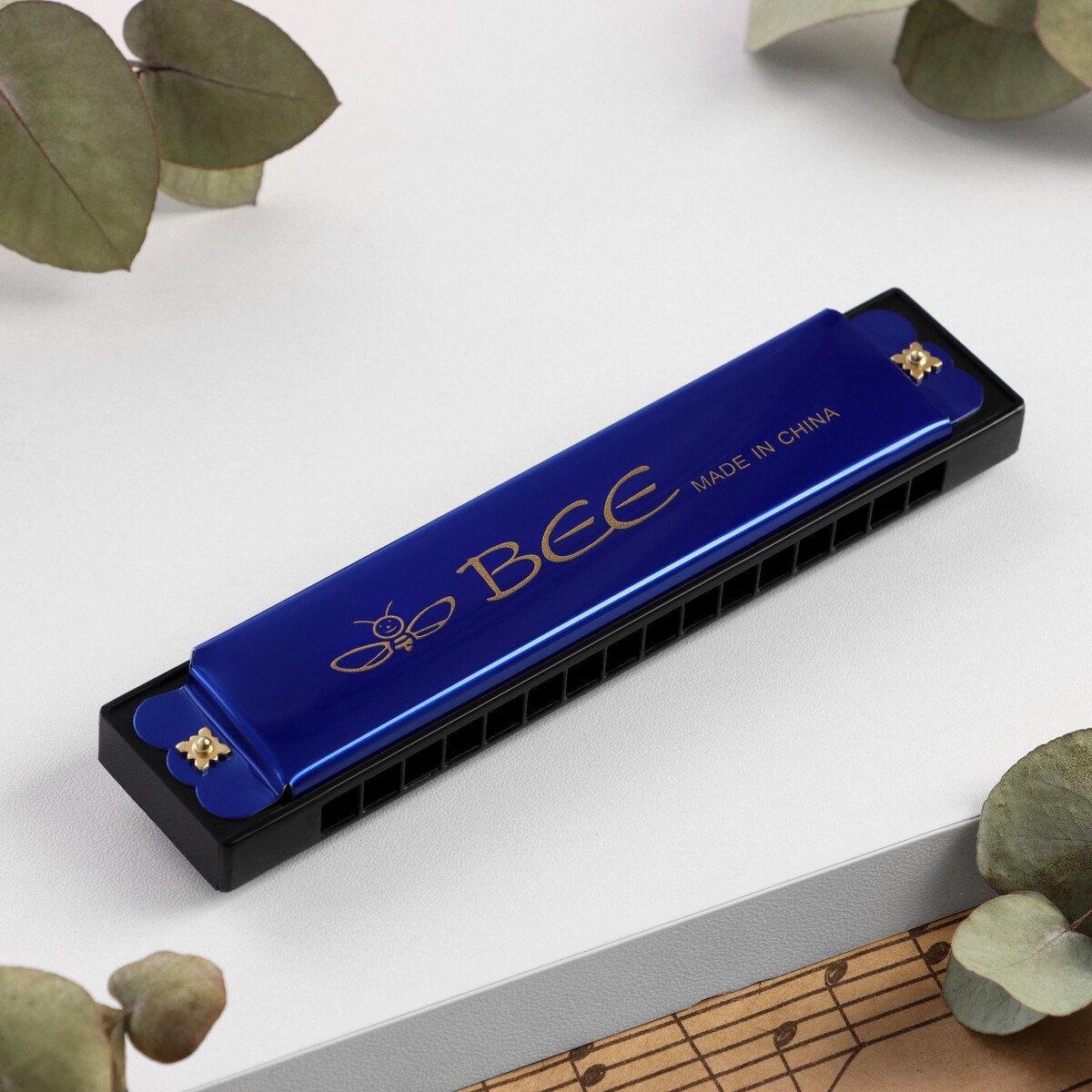 

Губная гармошка bee df16a blue, 16 отверстий