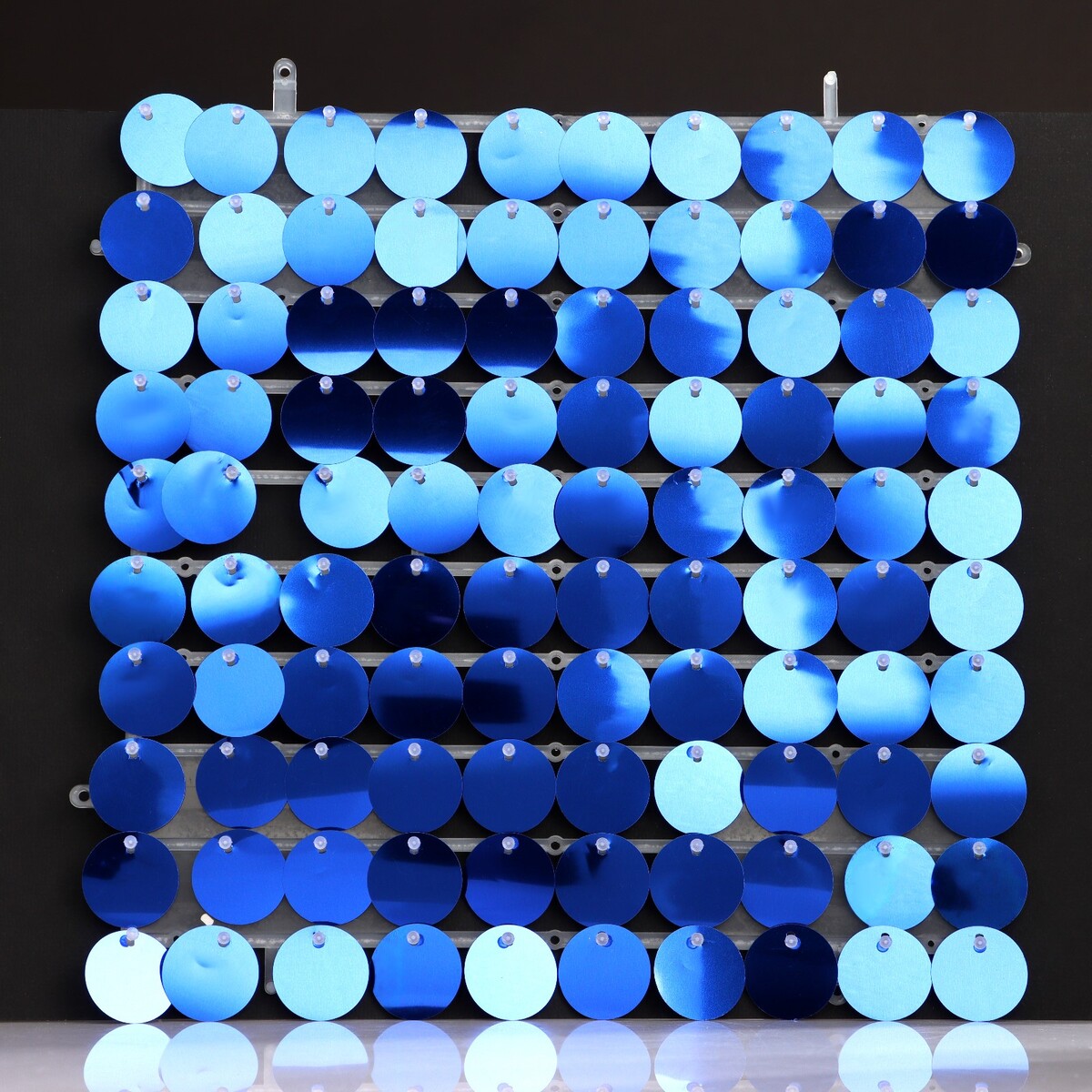 Панель с пайетками для фотозоны, круглые, 30*30см, цвет синий