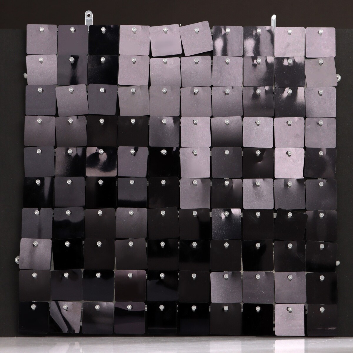 Панель с пайетками для фотозоны, квадратные, 30*30см, цвет черный No brand